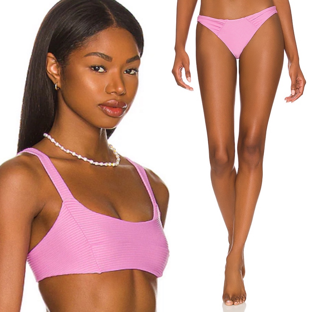 L*Space X Revolve Set - Eco Chic Jess Sporty Bikini Top & Sol Classic Bottom M